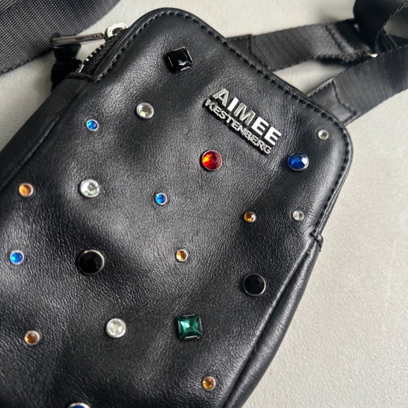 Aimee Kestenberg Phone Crossbody Bag Black Crystal - Picture 5 of 5